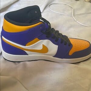 Nike Purple and Yellow High-Top Sneakers “Lakers”
